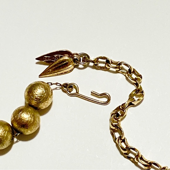 Whiting & Davis Gold Bead Necklace - Vintage - Picture 6 of 7